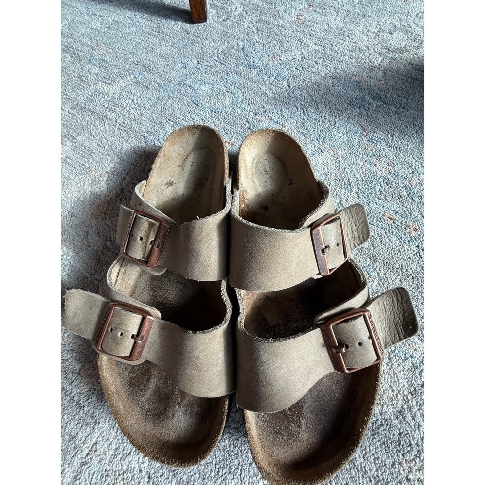 Birkenstock Arizona Oiled Leather Sandals Tobacco Brown Womens 41 Regular